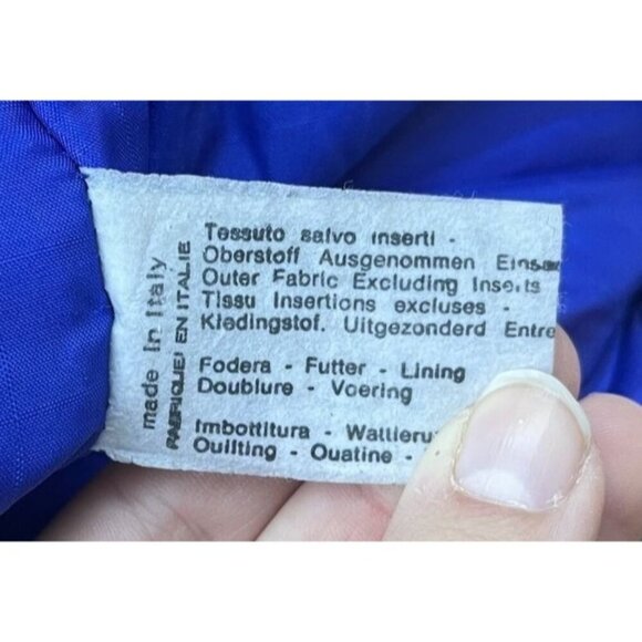 Vintage Womens Hell is for Heroes Ski Jumpsuit Size M Retro Nylon Shiny Y2K Blue - Picture 12 of 13